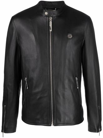 Philipp Plein Giacca biker con zip - Nero
