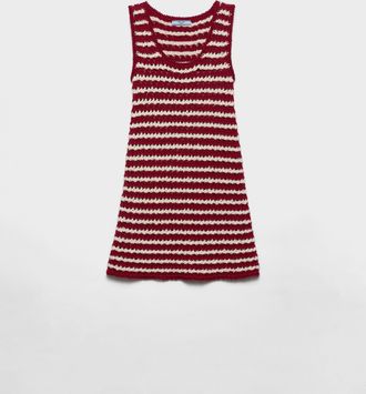 Prada Cotton crochet mini-dress