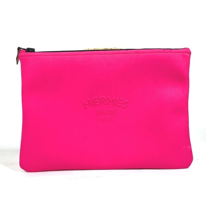 Hermès Pink Polyamide Clutch Bag Pouch (Pre-Owned) from $298.00 - on ...