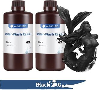 OEM Resina Lavable Con Agua, Bajo Olor, Alta Precisi&oacute;n, 2 Kg, Color Negro