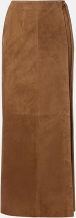 Nour Hammour Leather wrap skirt