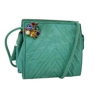 Chanel Pre-owned Nylon Shoulder Bag - Dames - Pre-owned - Groen - Maat: ONE Size Nylon