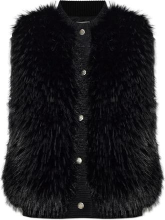 Moncler Chaleco de Lana y Plumas - Jackets - Mujer - Negro - XS