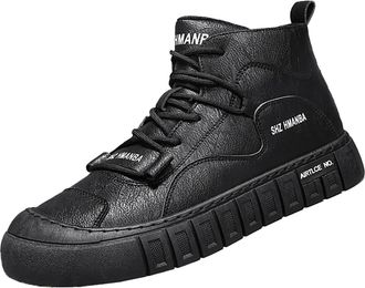 Generic Snow Boots Mens Winter Shoes Mens Winter Boots Warm Lined Boots Non-Slip Ankle Boots Mens Winter Boots Lace-Up Ankle Boots High Hiking Shoes for Hikin