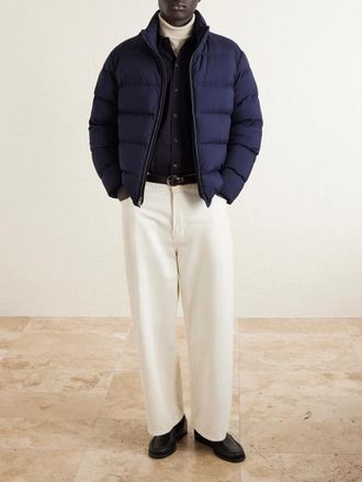 Ralph Lauren Purple Label Quilted Shell Down Bomber Jacket