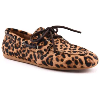 Sperry Top-Sider Slimboat Leren Dames Leopard Standaard Bootschoenen