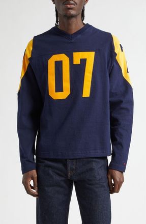 Noah Rugby Football Jersey in Navy /Gold at Nordstrom, Size Medium