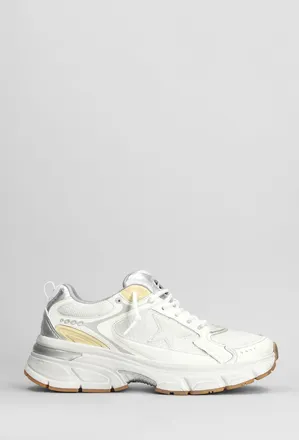 Golden Goose Sneakers Light Star in pelle e tessuto bianco