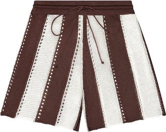 Calle Del Mar Shorts Cabana a righe - Marrone