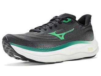 Mizuno Wave Sky 9 Mens Running Shoes Black/Goblin Green : 10.5 D - Medium, Textile