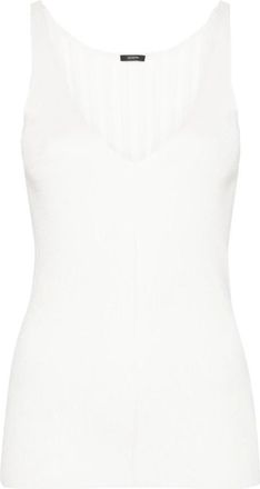 Joseph Satiny Rib Tanktop - Dames - Tops zonder mouwen - Wit - S - Polyester - Tops