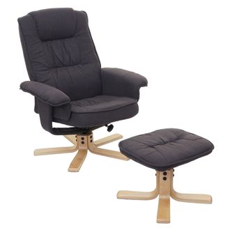 Hhg Sill&oacute;n Relax M56, Sill&oacute;n De Televisi&oacute;n Con Reposapi&eacute;s, Tela/tejido, Con Certificaci&oacute;n Mvg, Gris Oscuro
