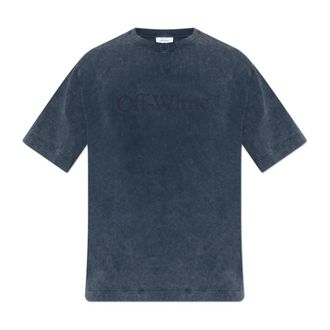 Off-white T-Shirts, male, Blue, Size: 2XL Logo T-shirt