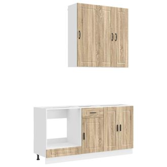 vidaXL Unidad De Cocina Porto 5 Uds. Roble Sonoma Madera De Ingenier&iacute;a Vidaxl