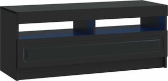 vidaXL Mueble De Tv Led Negro Madera De Ingenier&iacute;a Vidaxl