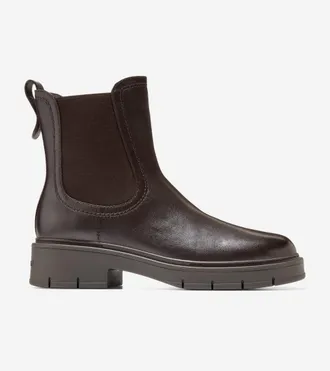 Cole Haan Womens Grand Flex Fenella Chelsea Waterproof Booties - Brown Size 10.5