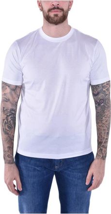 Eleventy Ronde Hals Katoenen T-shirt - Heren - T-shirts - Wit - L - Katoen - Tops
