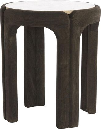 Light & Living Pouf Light & Living Nalani Marr&oacute;n Oscuro - 38x38x45 Cm