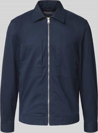 Marc O'Polo Relaxed Fit Overshirt aus Baumwoll-Mix in Marine, Größe XXXL