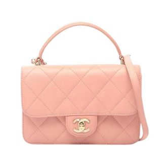 Chanel Pre-owned Vintage Schoudertas - Dames - Pre-owned - Roze - Maat: ONE Size Leer