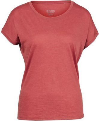 Stoic Merino155 LaholmSt. Loose Shirt Merinoshirt f&uuml;r Damen | rot