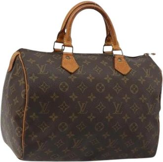 Louis Vuitton Pre-owned Speedy 30 Hand Bag - Dames - Vintage Handtas - Bruin - ONE Size - Leer - Vintage