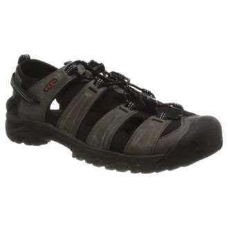 Keen Targhee III Faux Leather Mens Sandals - UK 7.5 - US 8.5 Men - EU 41 - Grey Black - Size:UK 7.5