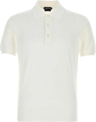 Tom Ford Puur Katoenen Polo - Heren - Polos - Wit - 2XL - Katoen - Tops