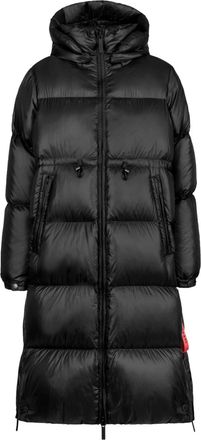 Afterlabel Long Padded Quilted High Collar Polyamide Coat