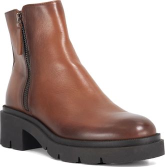 Dune London Womens Ladies Paving - Cleated Sole Ankle Boots - Brown Leather - Size UK 6