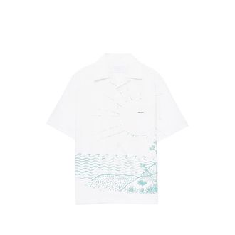 Prada Wave-print Oversized Shirt