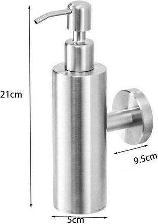 OEM Dispensador De Jab&oacute;n De Pared De Acero Inoxidable, Bomba De Jab&oacute;n, Dispensador De Jab&oacute;n De Manos Para Hoteles, Acero Inoxidable, Plata