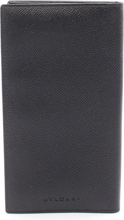 Bulgari Black Leather Long Wallet (Bi-Fold) (Pre-Owned)