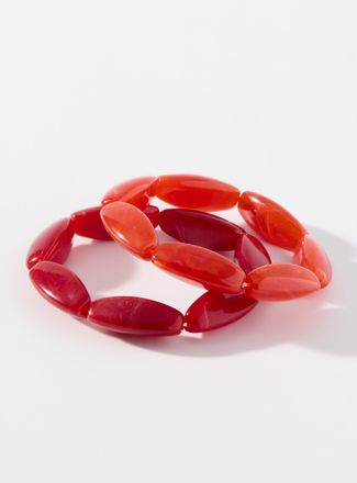 Simons Womens Vibrant-hued stone bracelets Set of 2