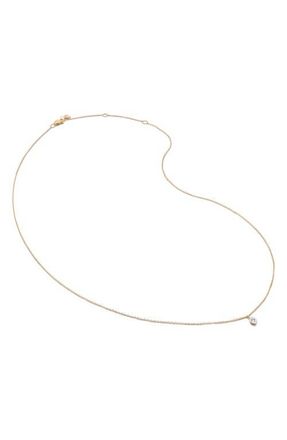 Monica Vinader Marquise Diamond Chain Necklace in Yellow Gold at Nordstrom