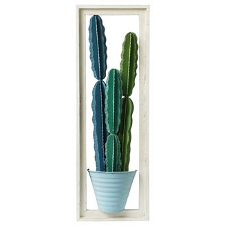 Novità Home hanging decor cactus plant, green, white