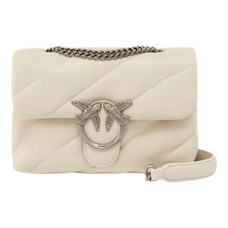 Pinko Cross Body Bags, female, Beige, Size: ONE SIZE Quilted Love Bag Puff Crossbody
