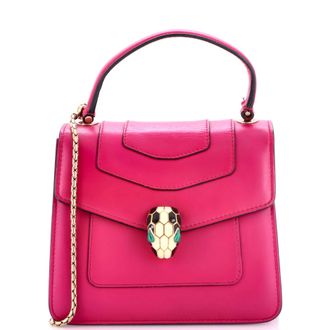 Bulgari Serpenti Forever Top Handle Bag Leather Medium