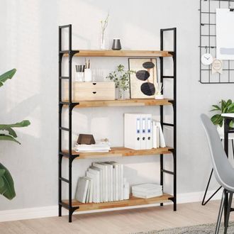 Berkfield Home Floating Shelves 2 pcs 100x20x4 cm Oil Finished Solid Wood Acacia in Brown | Size: 100 x 20 x 4 cm