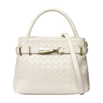 Marc Ellis Gevlochten Handtas - Dames - Handtassen - Wit - ONE Size - Polyester - Tassen