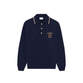 Dr&ocirc;le de Monsieur Polo Shirts, male, Blue, Size: M Long Sleeve Polo