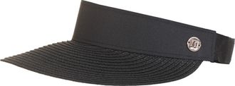 Bruno Magli Straw Visor in Black/Black at Nordstrom Rack