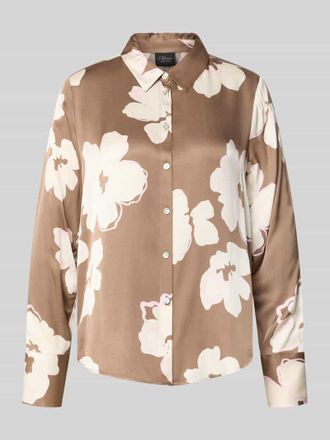 s.Oliver Black Label Regular Fit Langarmbluse aus reiner Viskose in Mittelbraun, Gr&ouml;&szlig;e 34