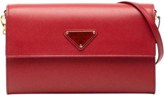 Prada Pre-owned Cross Body Bags, female, Red, Size: ONE SIZE Pre-owned Vintage Cross Body Bag