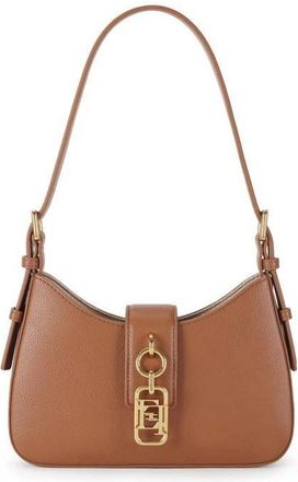 Elisabetta Franchi Shoulder Bags, female, Brown, Size: ONE SIZE Small hobo bag with charm