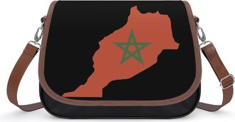 Generic Morocco Flag Map Small Womens Crossbody Bags Shoulder Handbag with Adjustable Strap for Travel