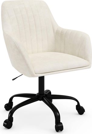 Inosign Bürostuhl »Perry2« () eleganter Samtstuhl, schwarzes Drehkreuz,Polsterung in Längsnaht-Optik