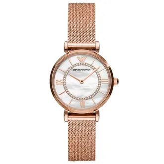 Emporio Armani Accessoires, Dames, Roze, ONE Size, Gianni T-Bar Horloge