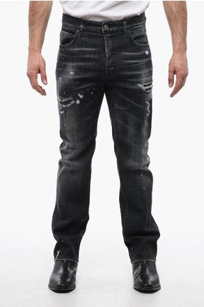 Dsquared2 Distressed 642 Denims with Paint Splatters size 46