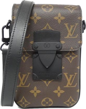 Louis Vuitton Monogram Macassar Black Marron Coated Canvas Shoulder Bag (Pre-Owned)